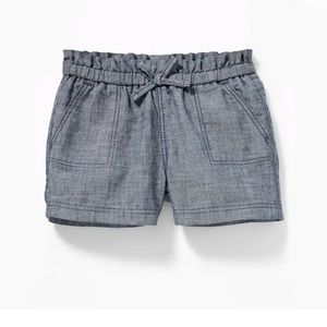 Chambray Pull-On Shorts for Baby Girl (0-3 months)